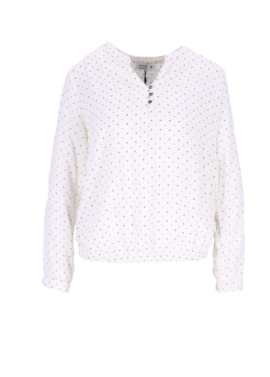 Splash of Color Karo-Bluse