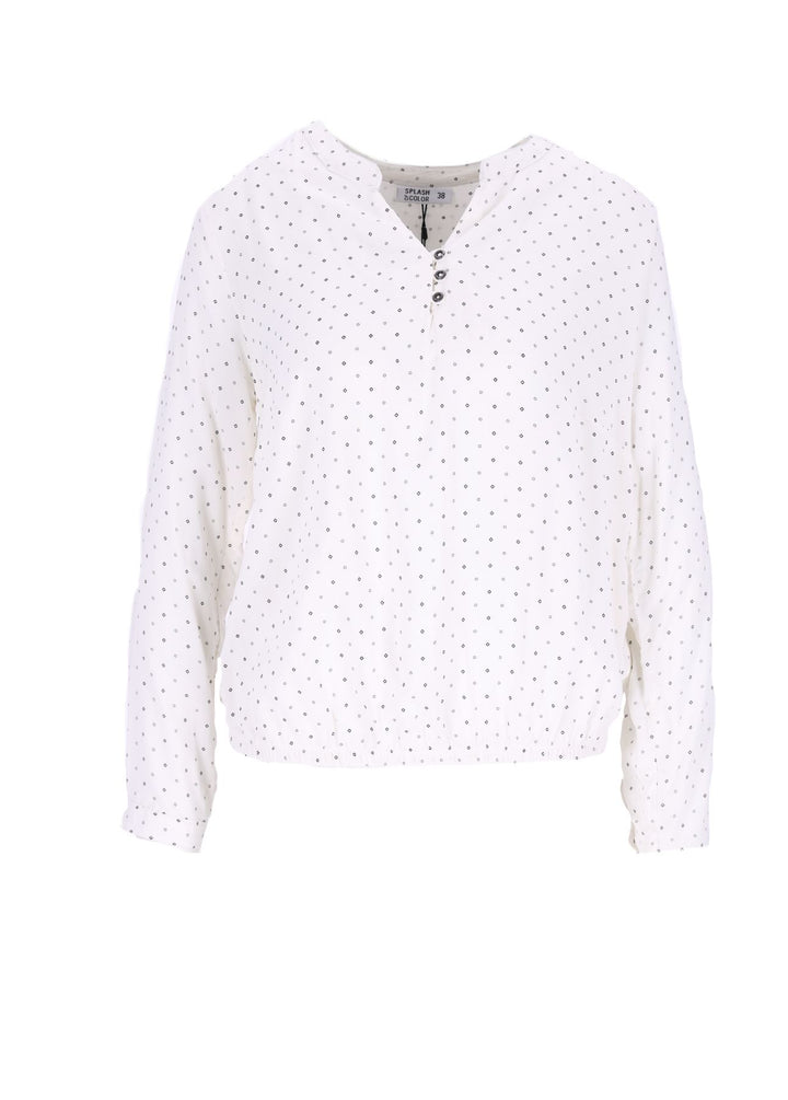 Splash of Color Karo-Bluse
