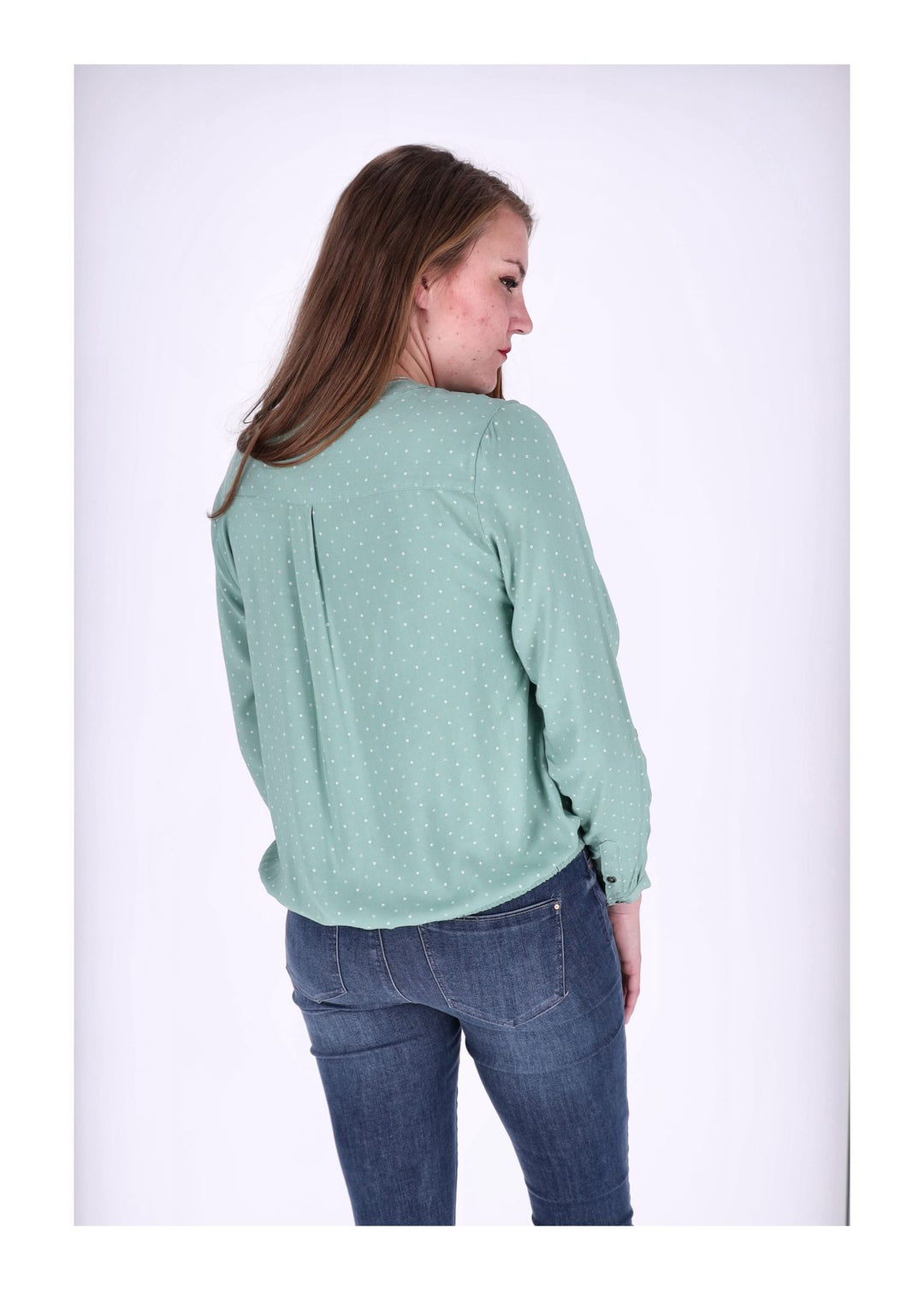 Splash of Color Karo-Bluse
