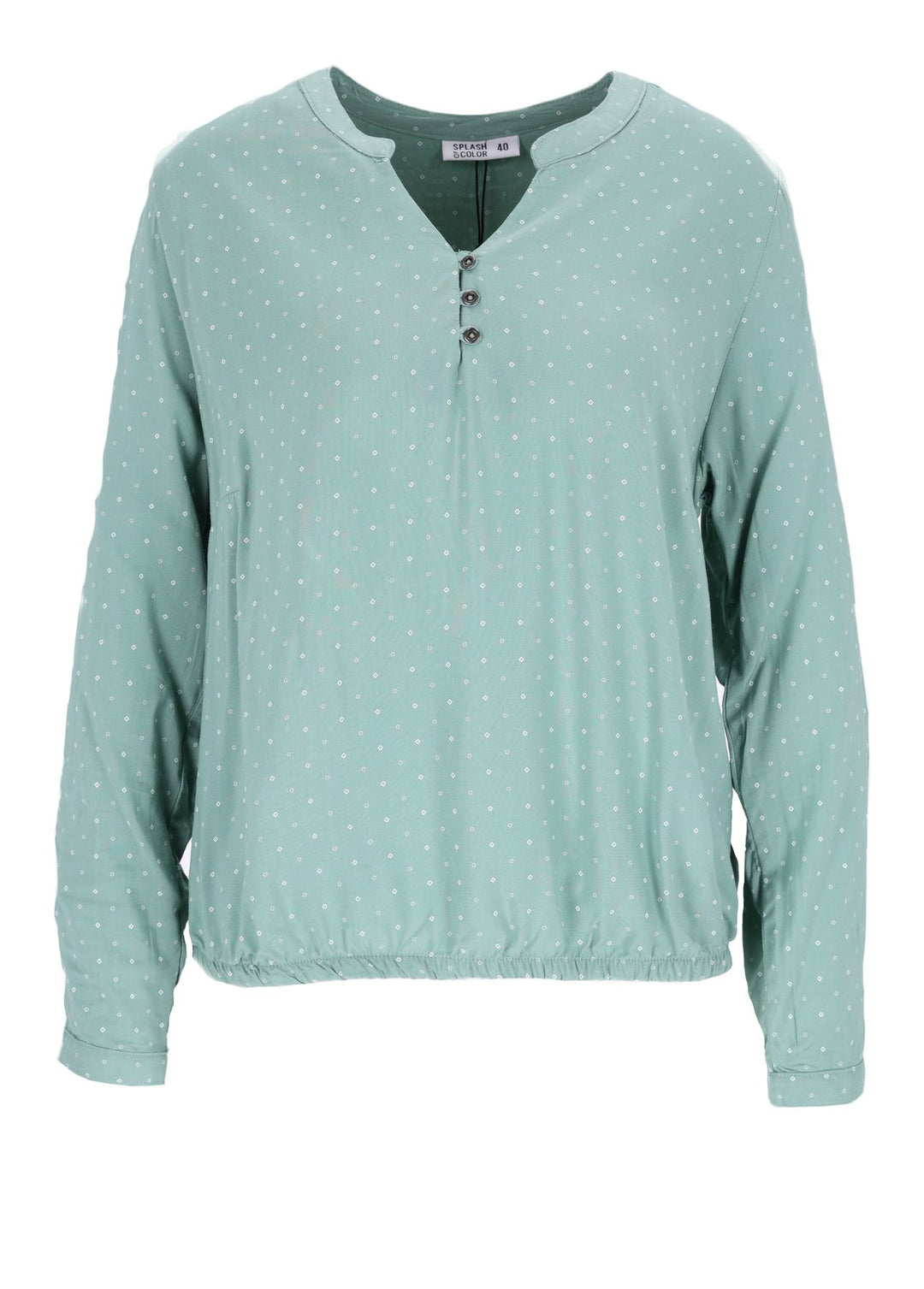 Splash of Color Karo-Bluse