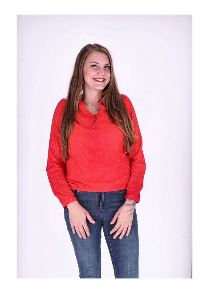 Splash of Color Karo-Bluse
