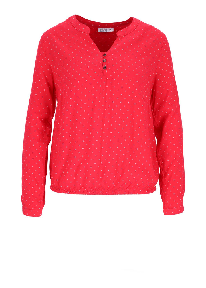 Splash of Color Karo-Bluse