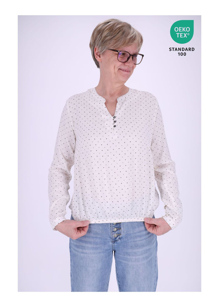 Splash of Color Karo-Bluse