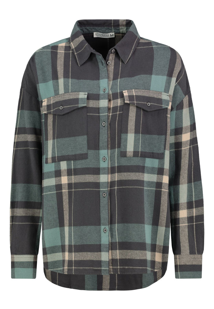 Authentic Style Damen Bluse Langarm