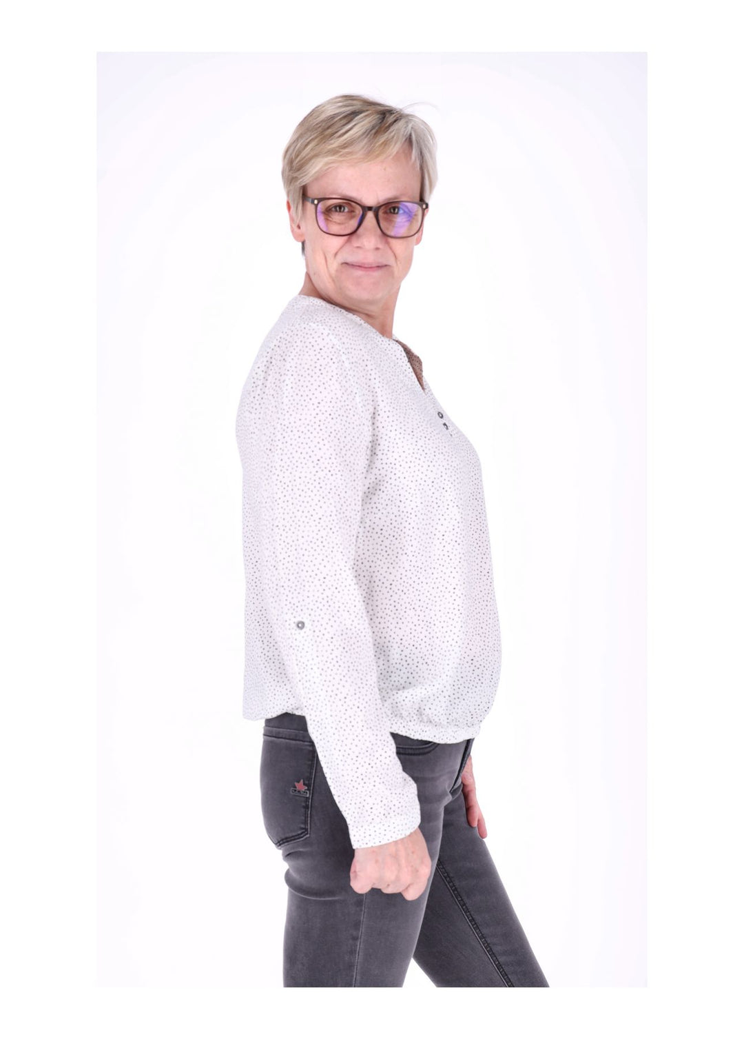 Splash of Color Bluse Punkte