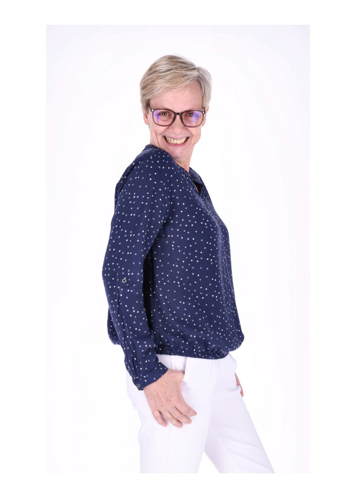Splash of Color Bluse Herzen