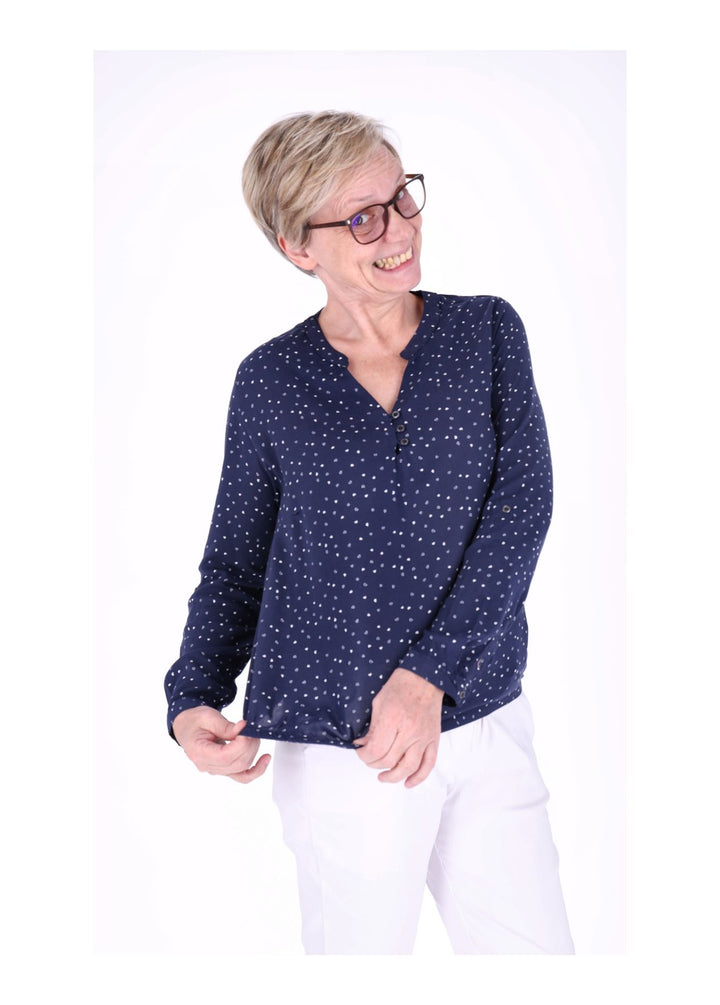 Splash of Color Bluse Herzen