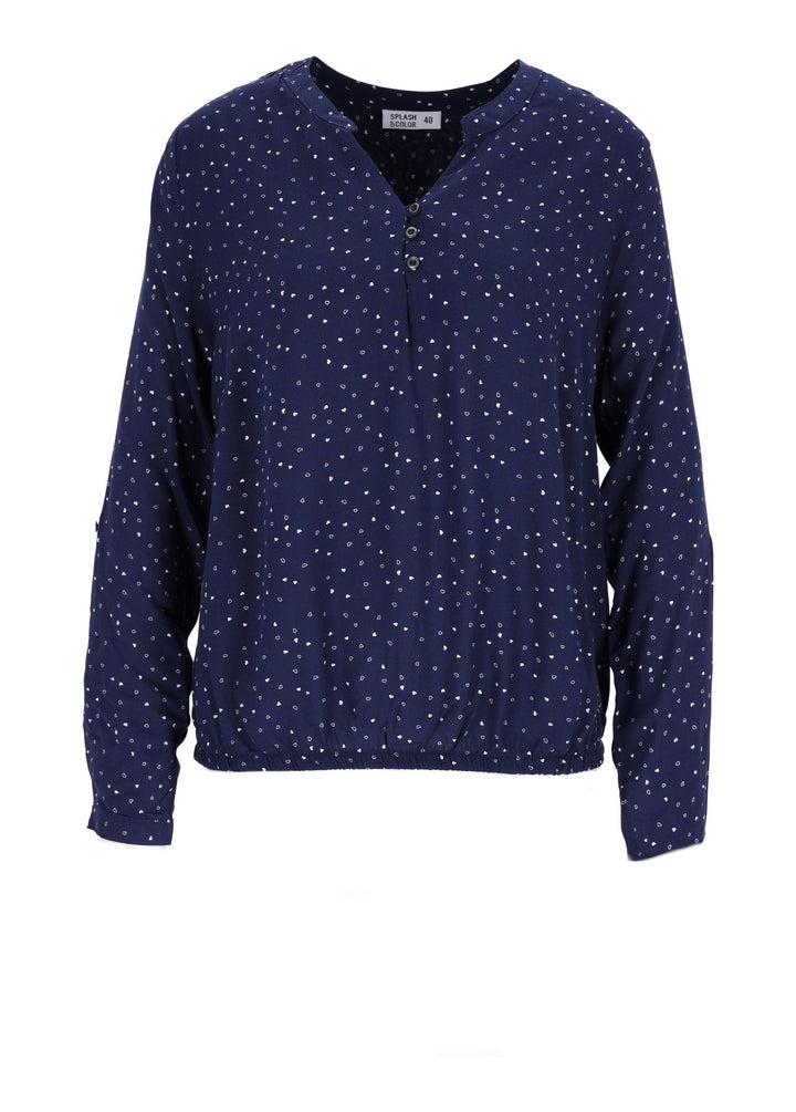 Splash of Color Bluse Herzen