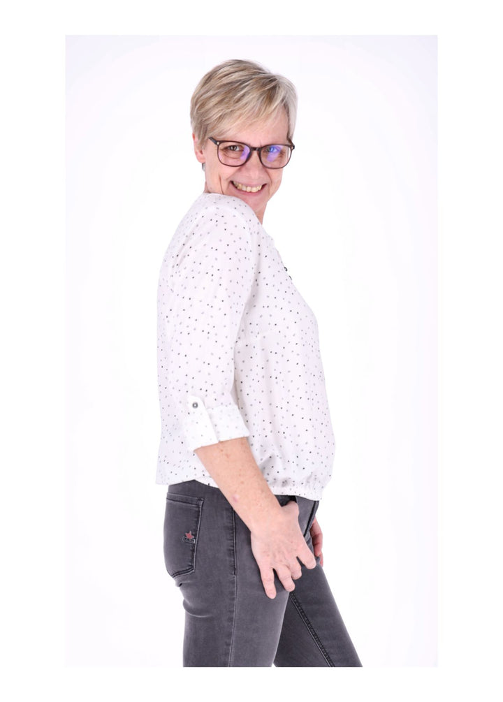 Splash of Color Bluse Herzen
