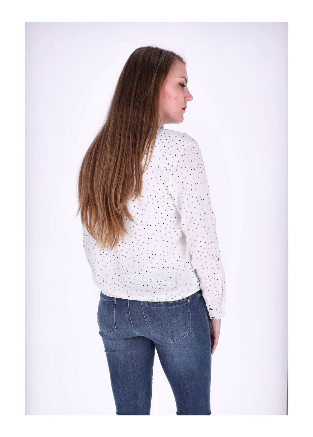 Splash of Color Bluse Herzen