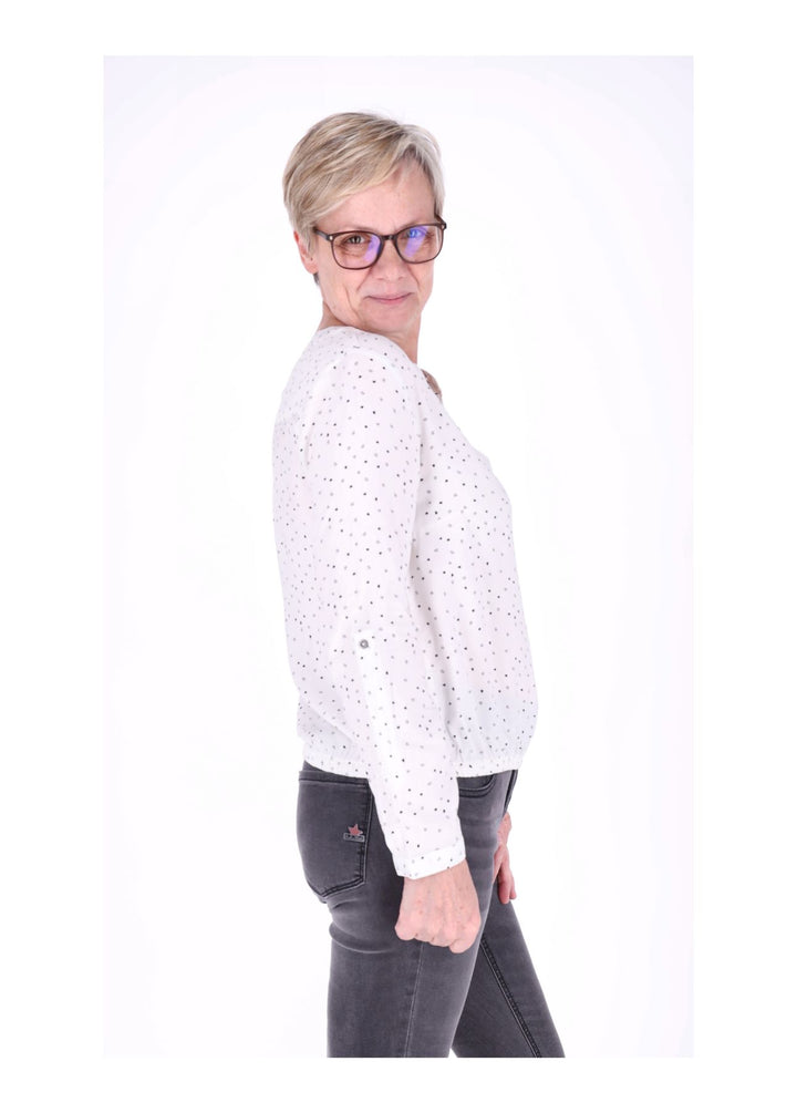 Splash of Color Bluse Herzen