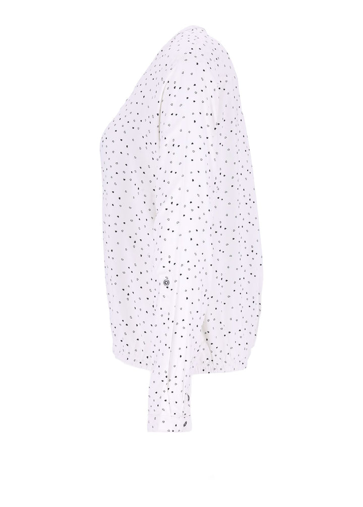 Splash of Color Bluse Herzen