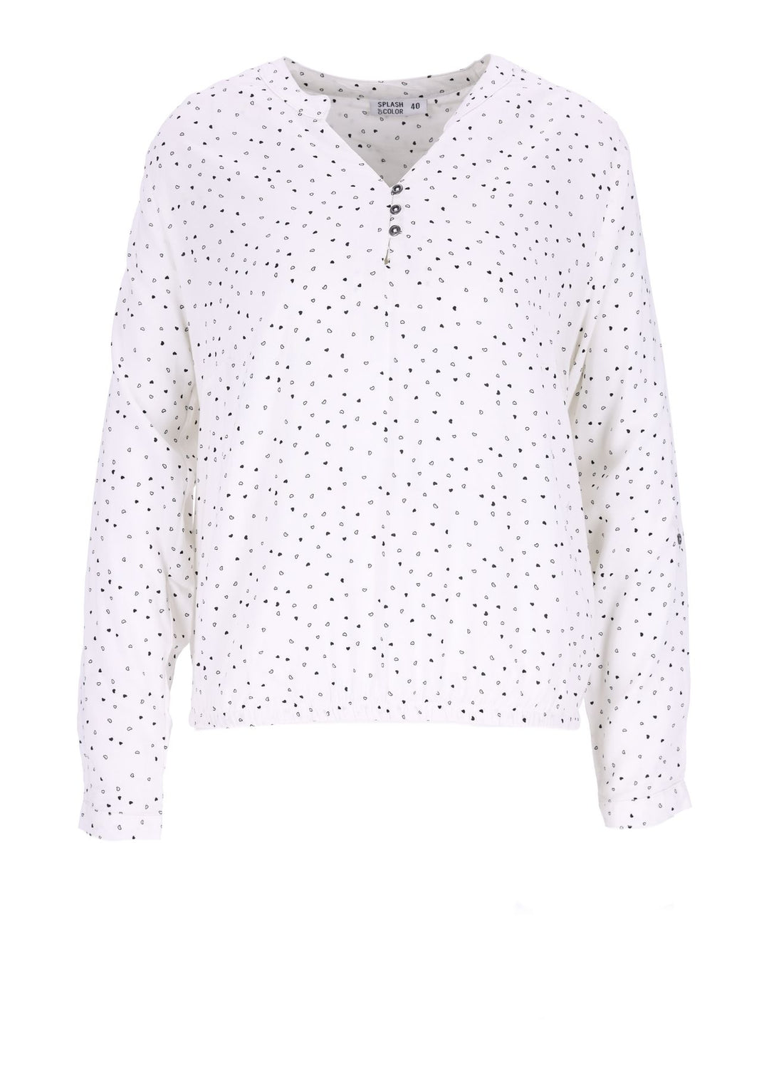Splash of Color Bluse Herzen