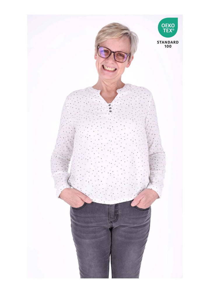 Splash of Color Bluse Herzen