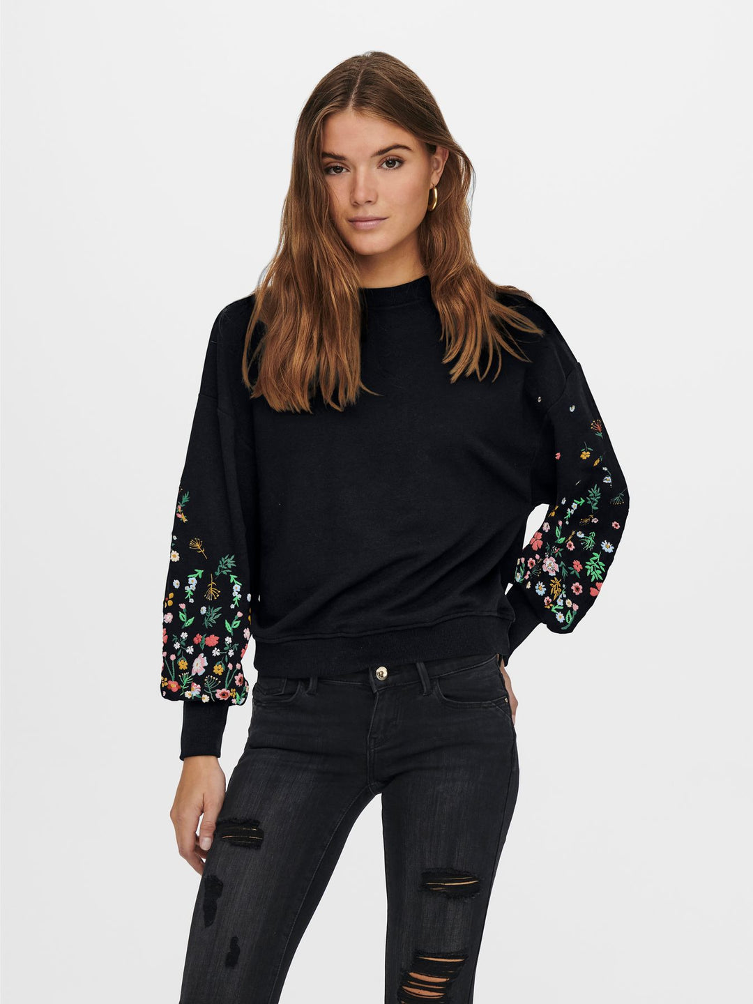 ONLY Rundhals-Sweatshirt Damen