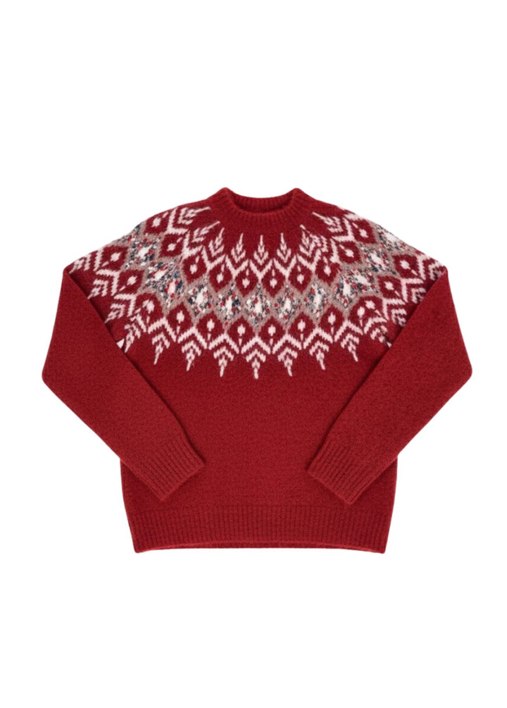 Splash of Color Strickpullover Norwegermuster