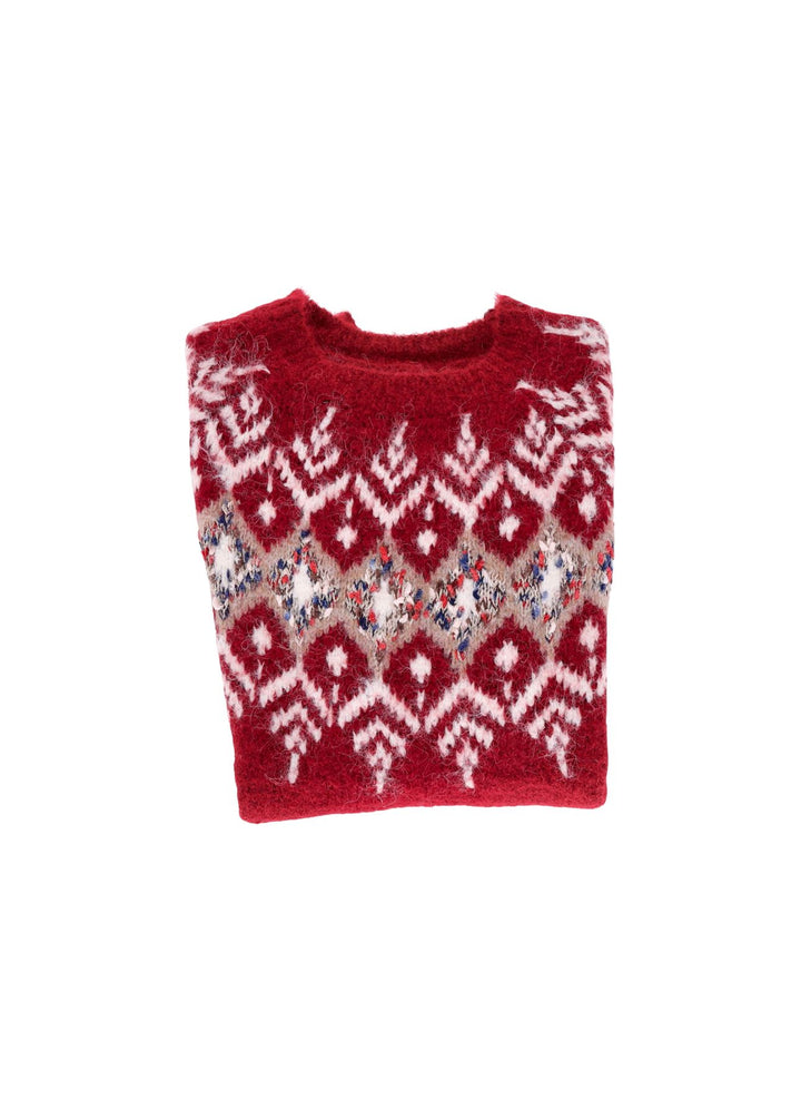 Splash of Color Strickpullover Norwegermuster