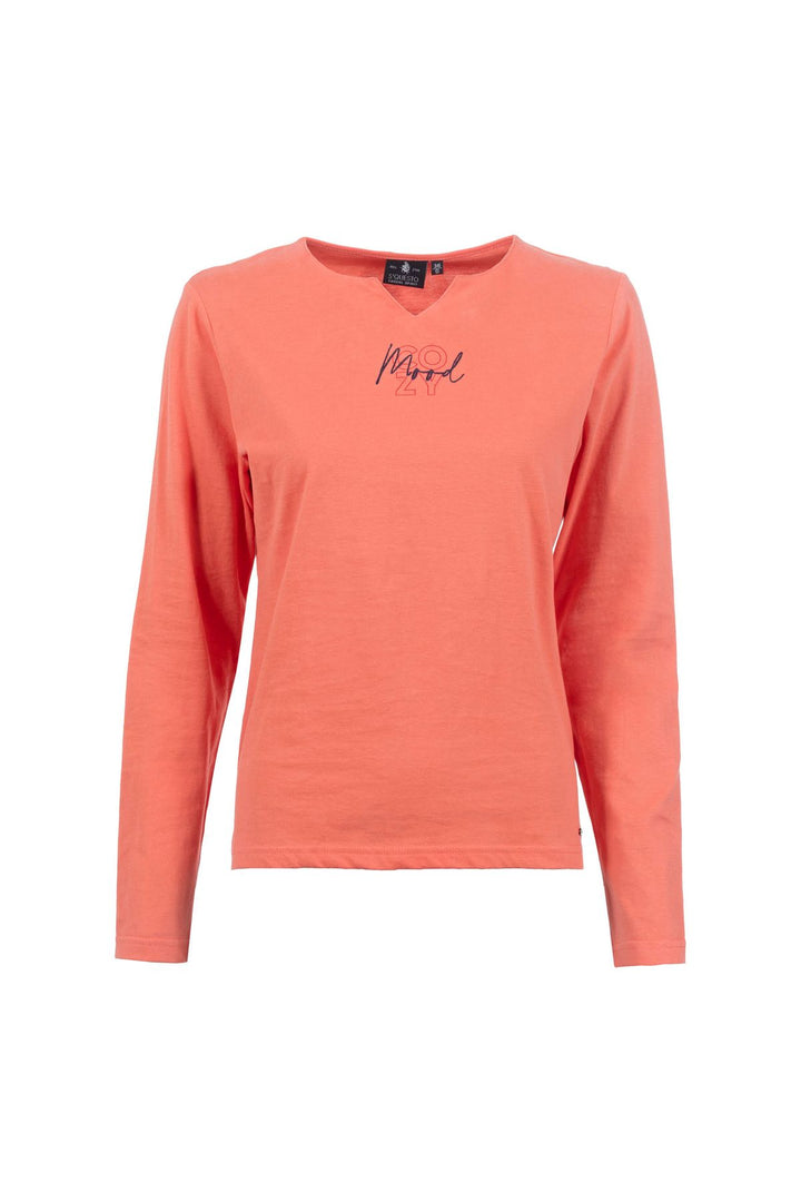 SOQUESTO Damen Langarmshirt Rot