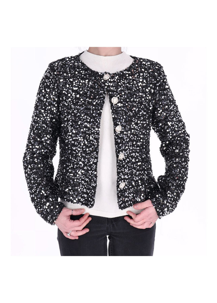 Splash of Color Blazer mit Pailletten