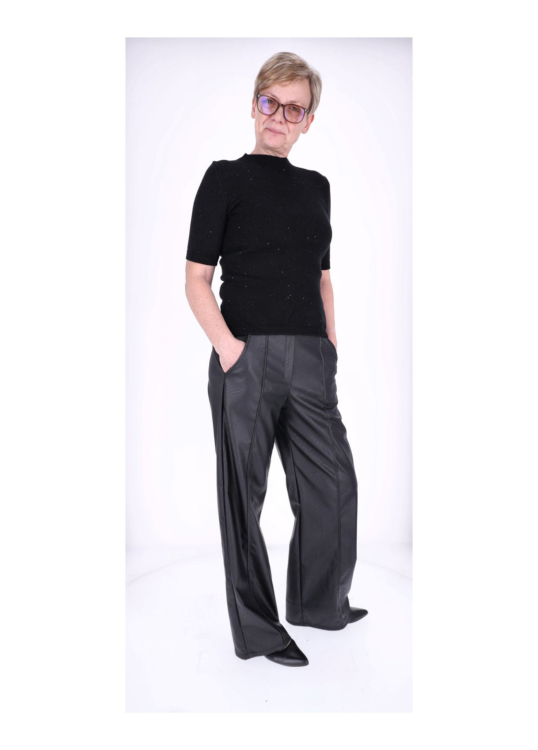 Strickpullover Damen Pailletten Splash of Color