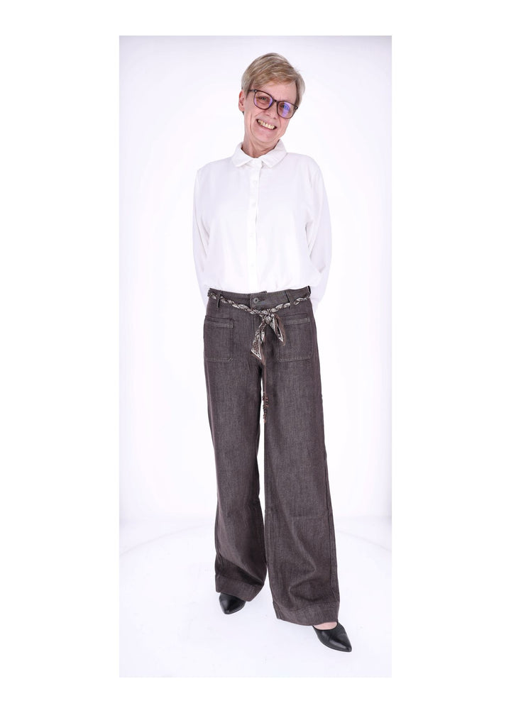 Splash of Color Wide-Leg Jeans Damen