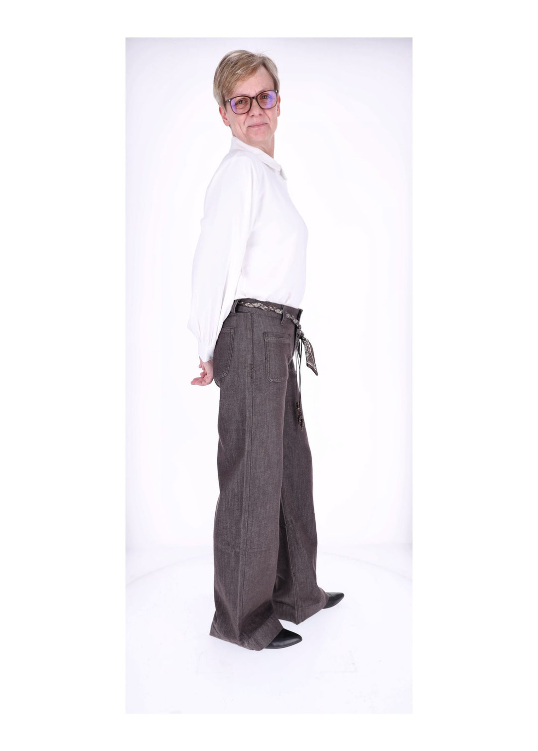 Splash of Color Wide-Leg Jeans Damen