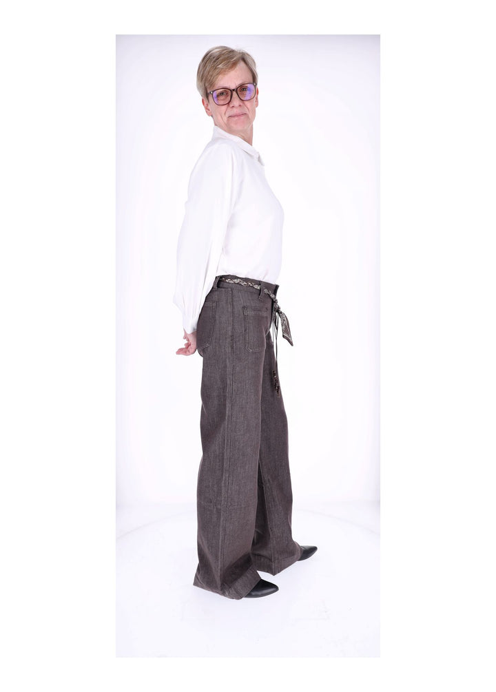 Splash of Color Wide-Leg Jeans Damen