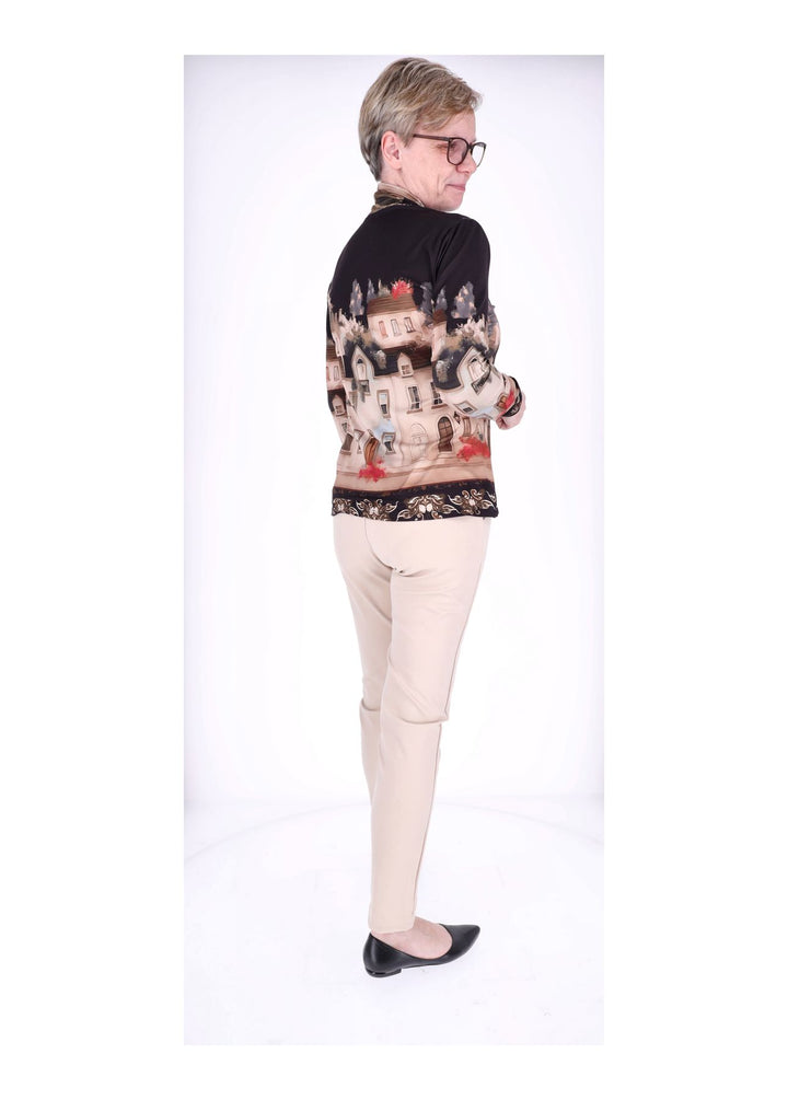 Splash of Color Rollkragen Shirt Damen