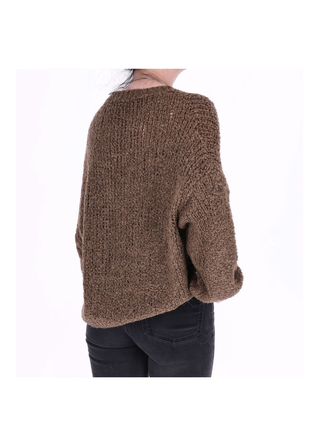 Grobstrick Pullover Damen Splash of Color