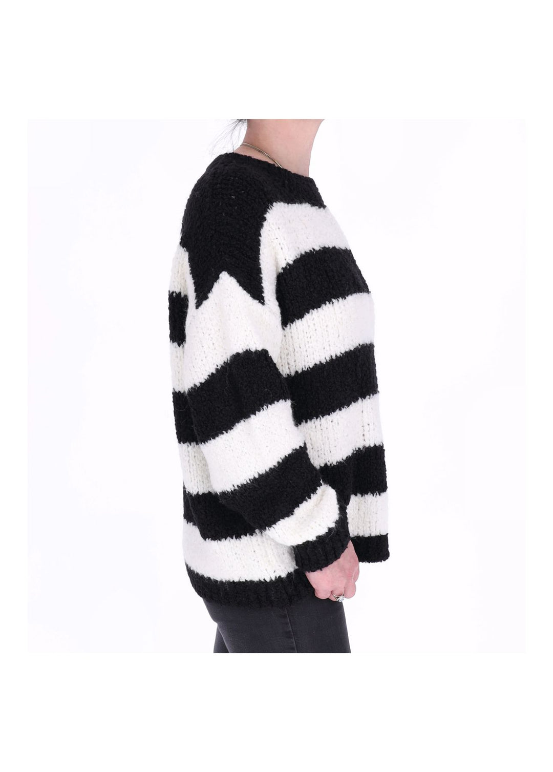 Splash of Color Grobstrick Pullover Damen