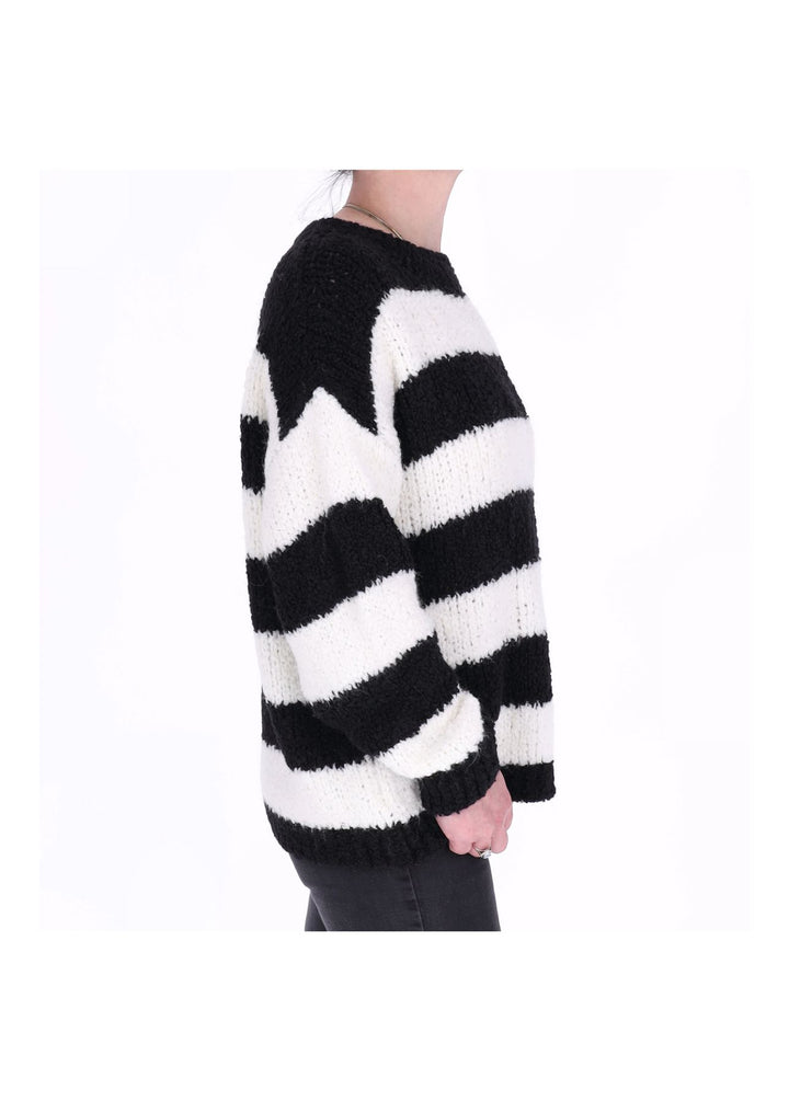 Splash of Color Grobstrick Pullover Damen