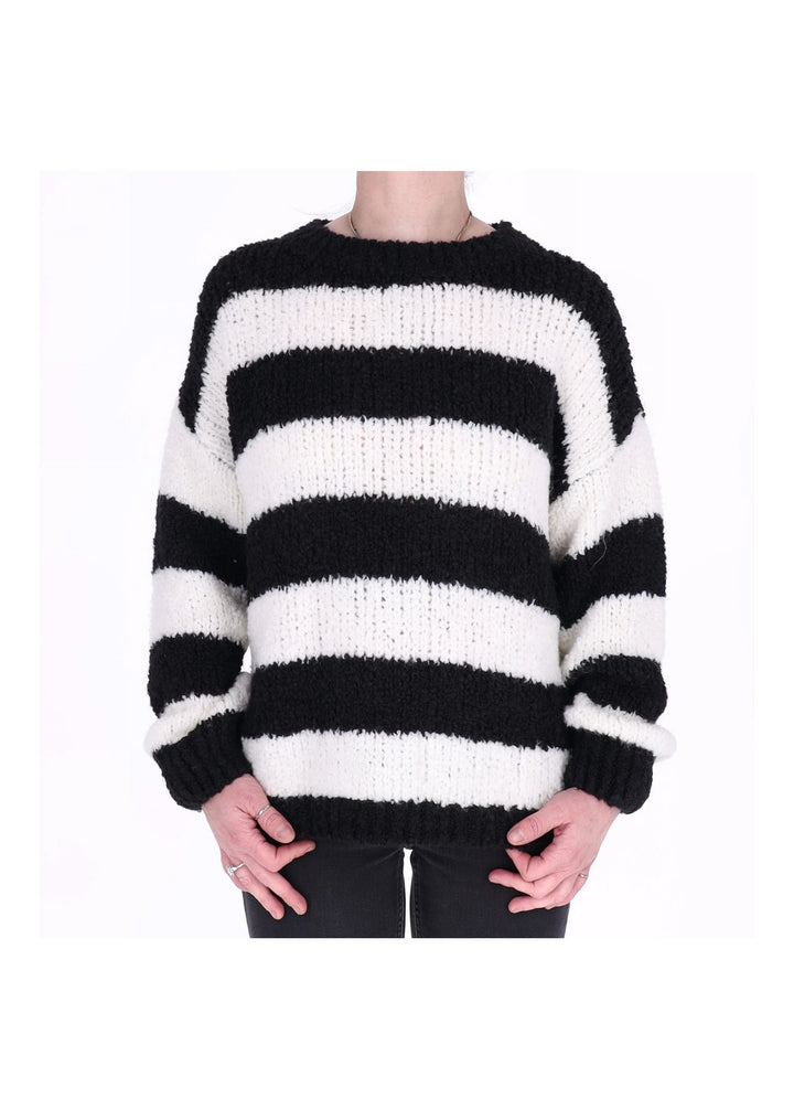 Splash of Color Grobstrick Pullover Damen