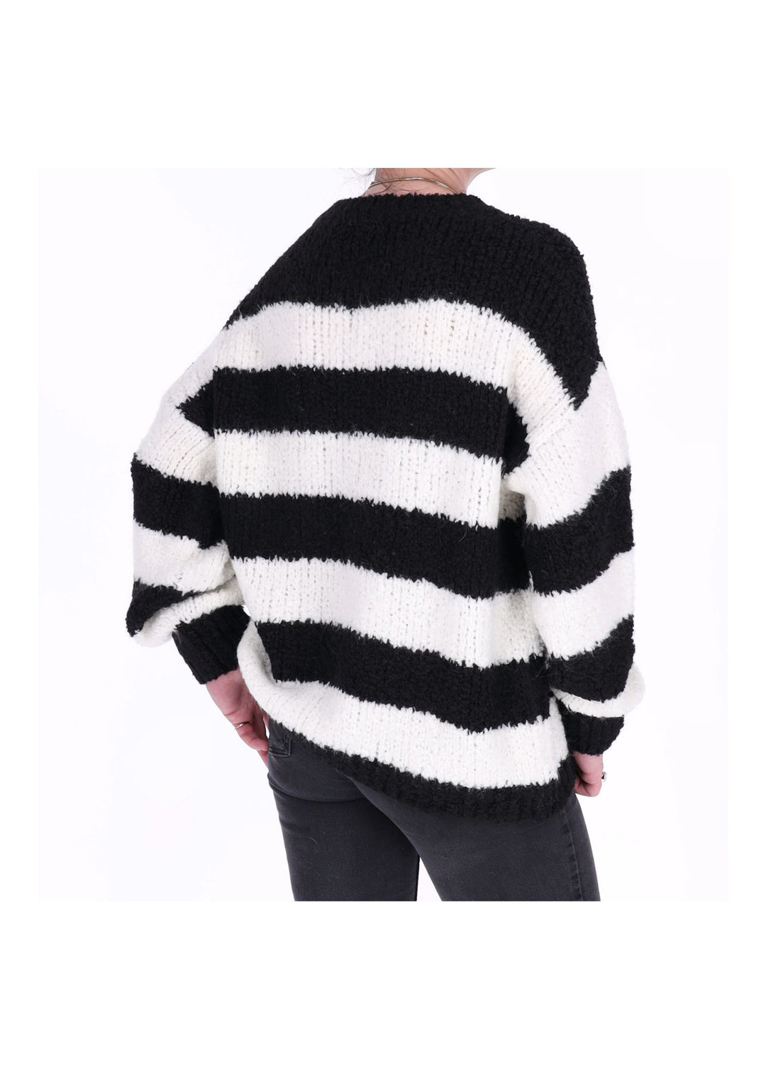 Splash of Color Grobstrick Pullover Damen