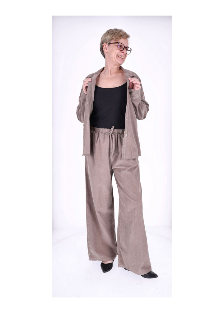 Cord-Bluse Damen Splash of Color