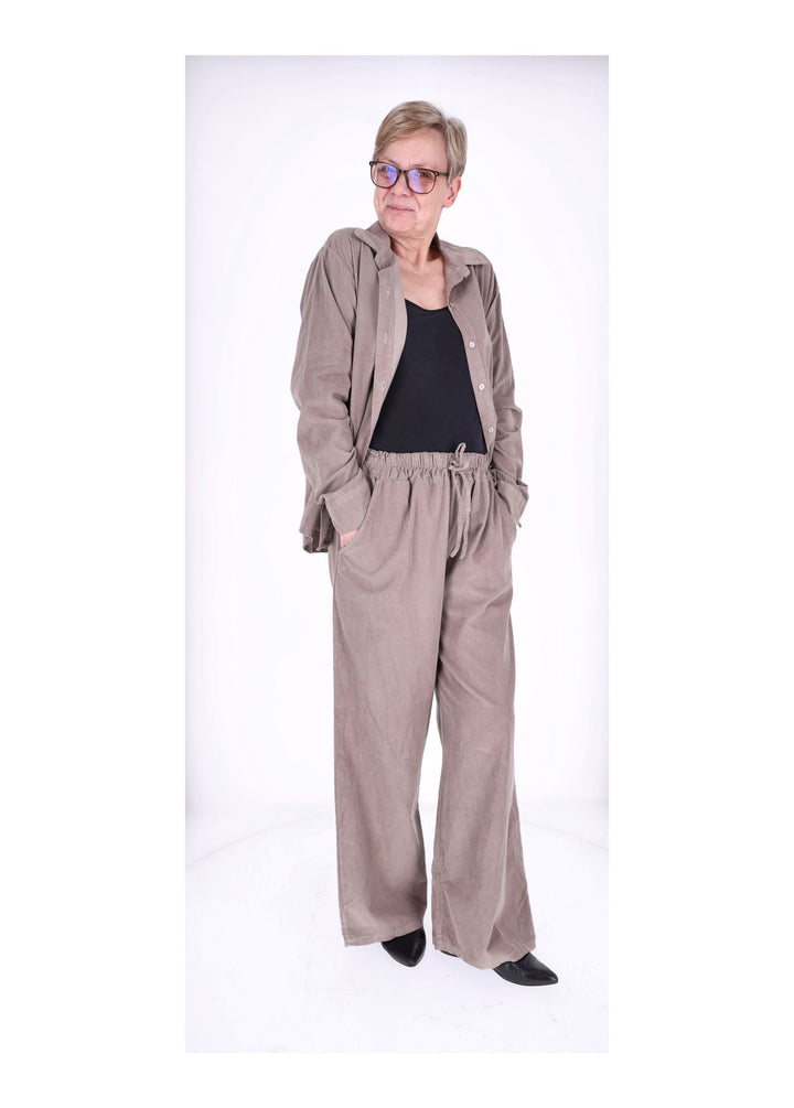 Cord-Bluse Damen Splash of Color