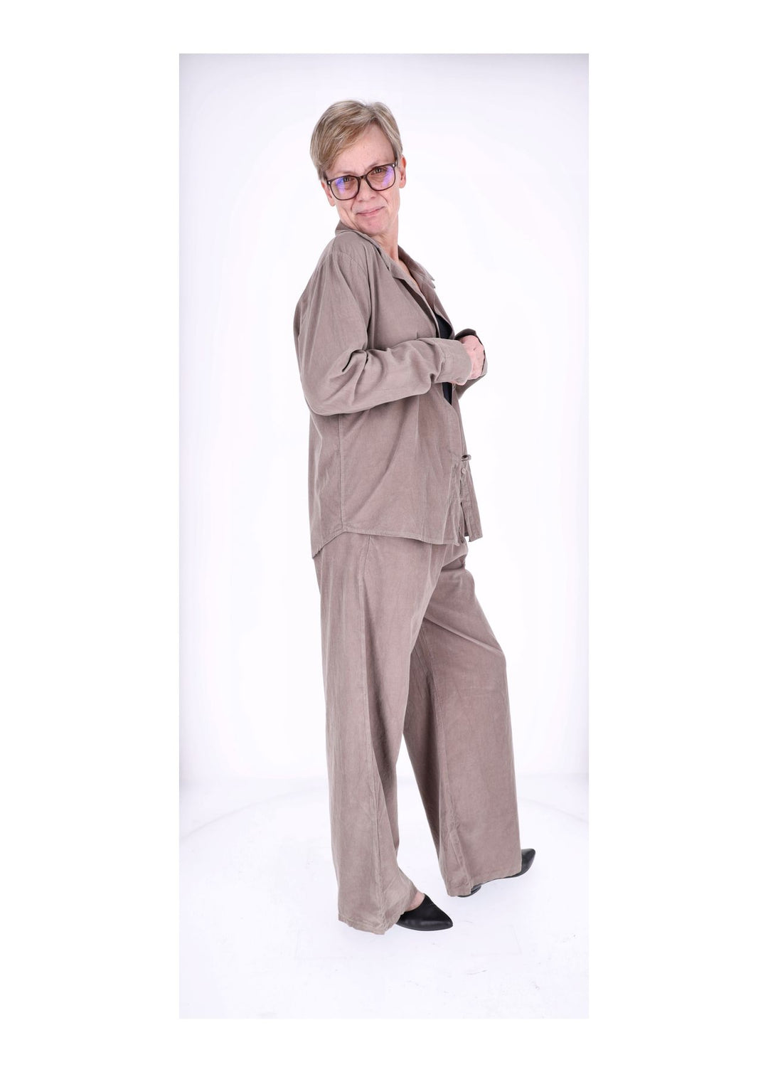Cord-Bluse Damen Splash of Color