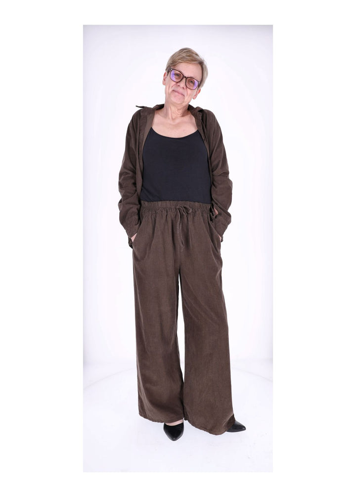 Cord-Bluse Damen Splash of Color
