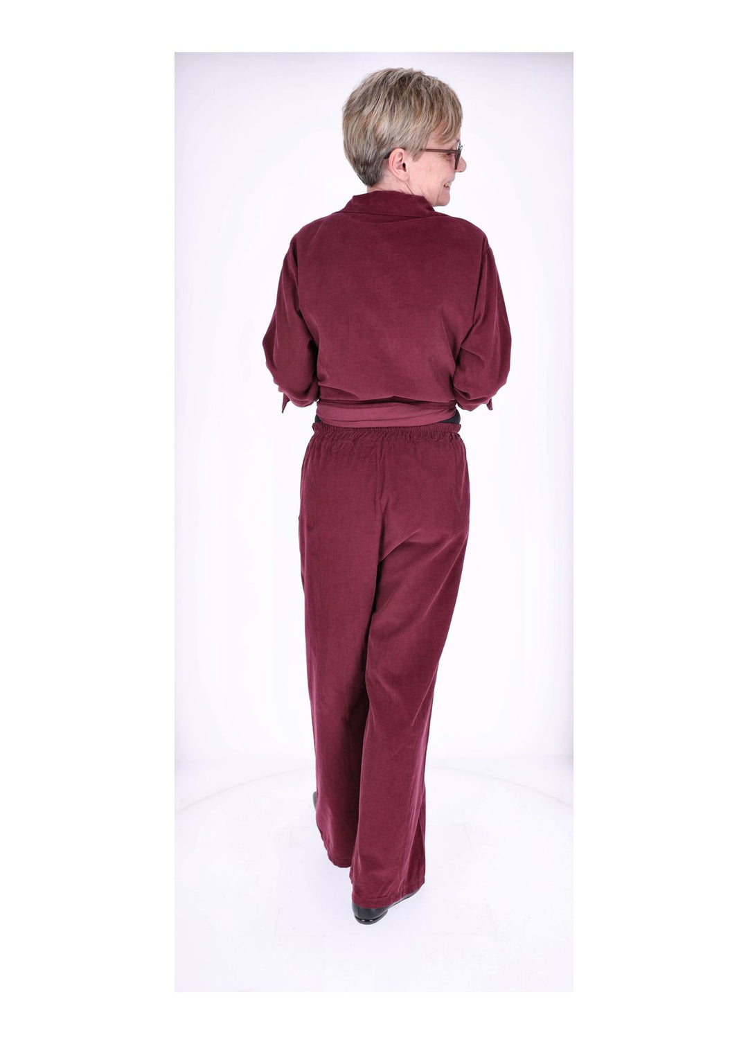 Cord-Bluse Damen Splash of Color