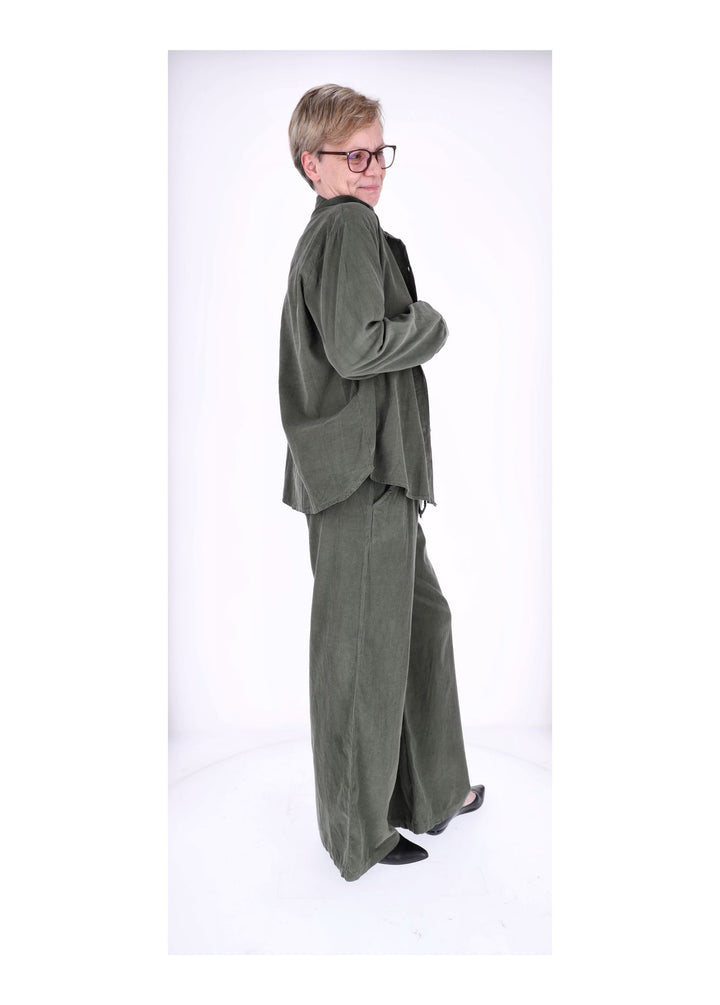 Cord-Bluse Damen Splash of Color