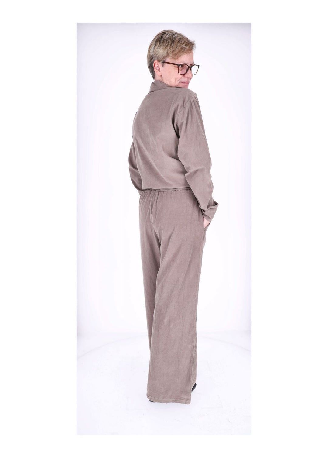 Cord-Bluse Damen Splash of Color