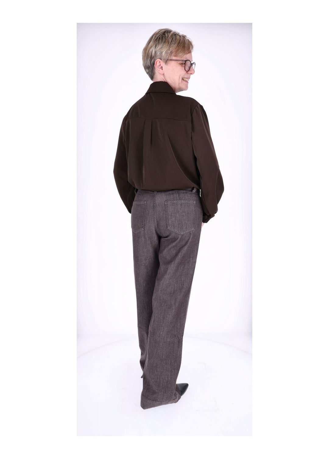 Splash of Color Bluse Damen mit Tuch