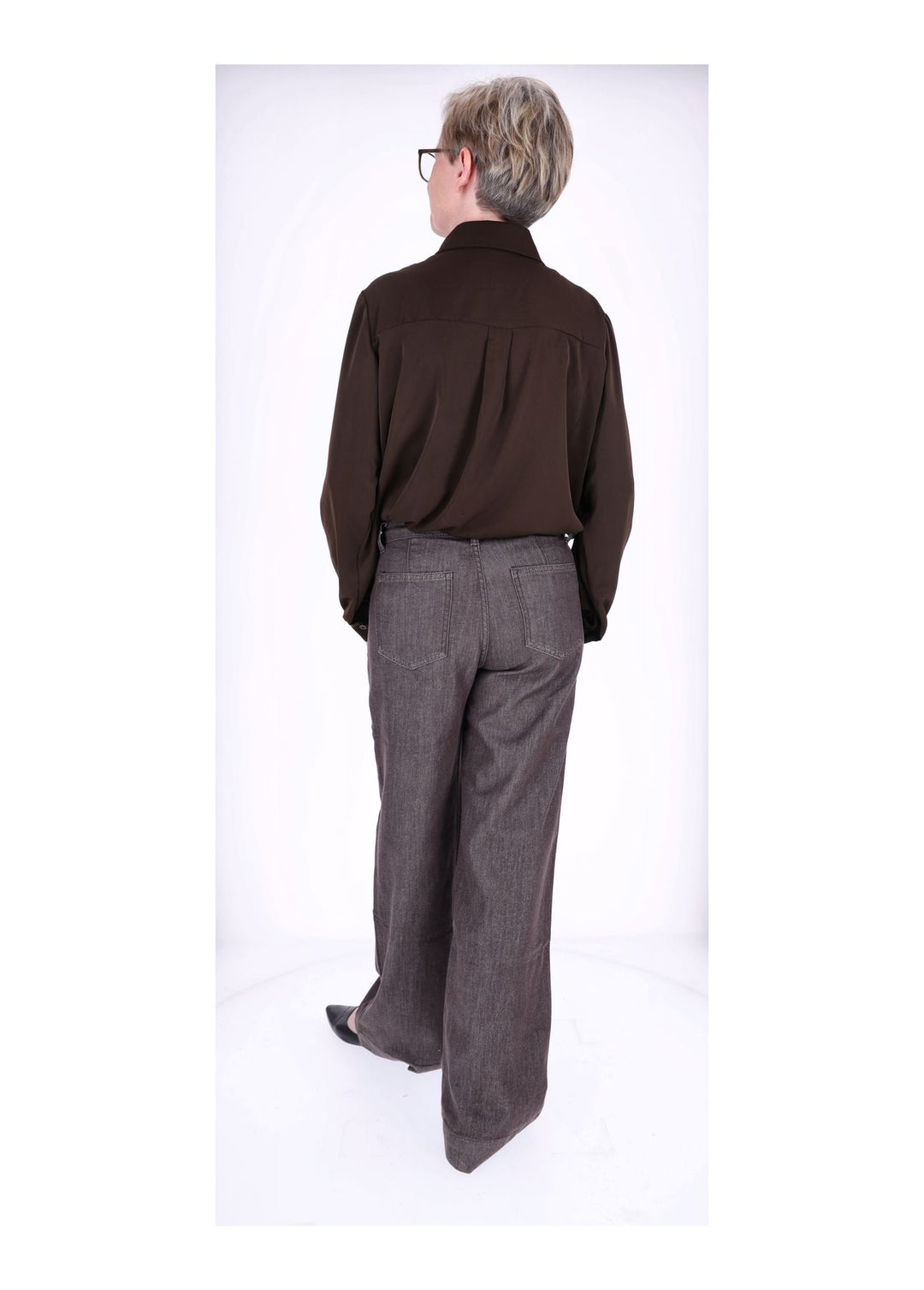 Splash of Color Bluse Damen mit Tuch