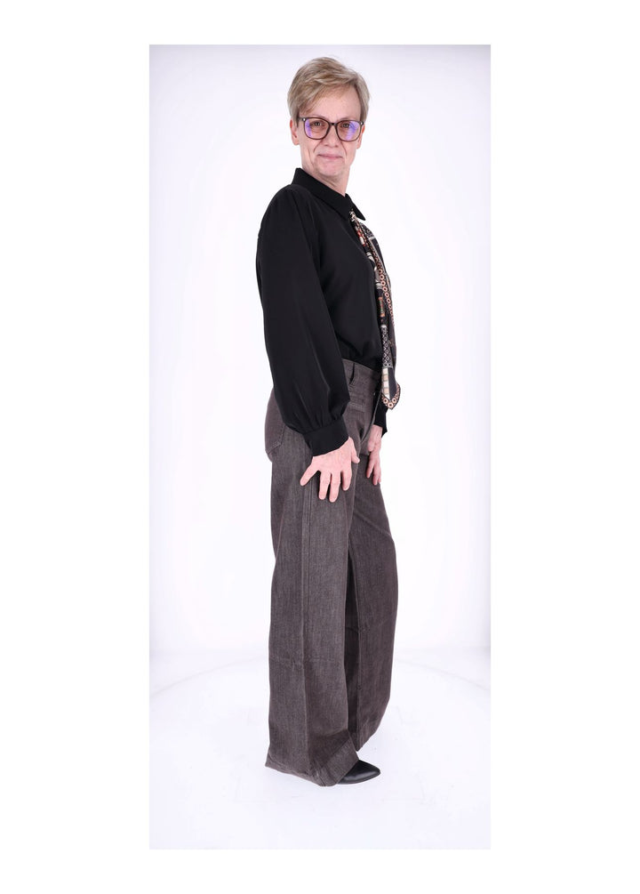 Splash of Color Bluse Damen mit Tuch