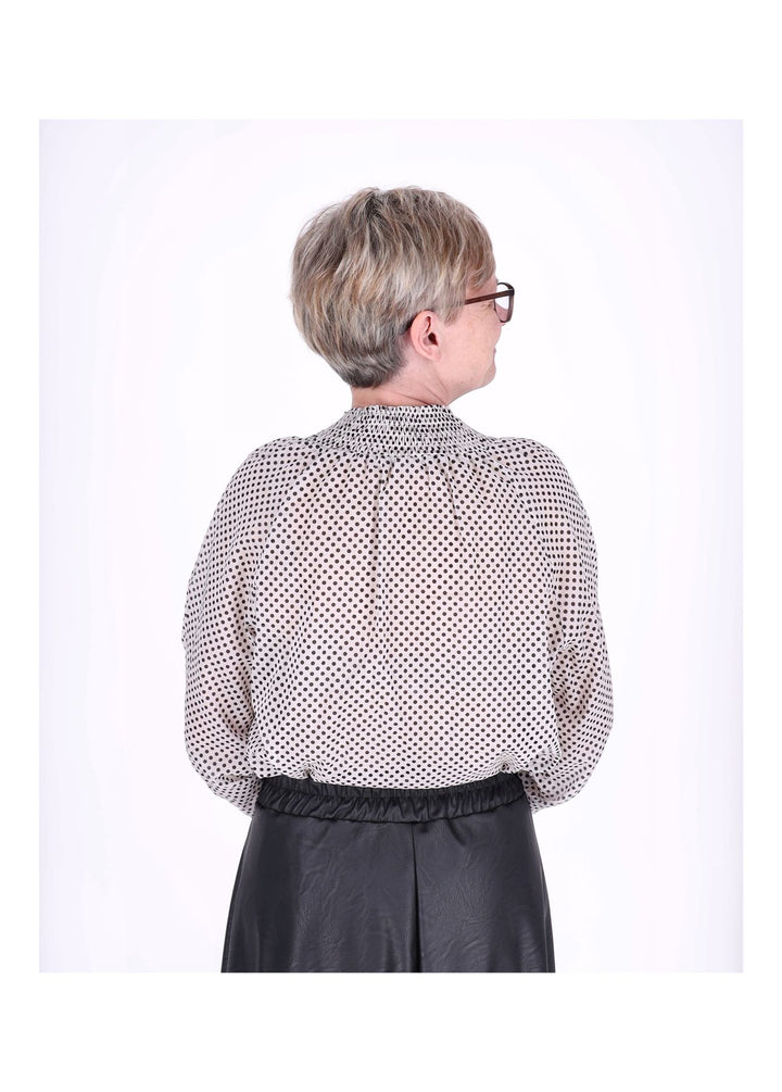 Splash of Color Bluse mit Schleife