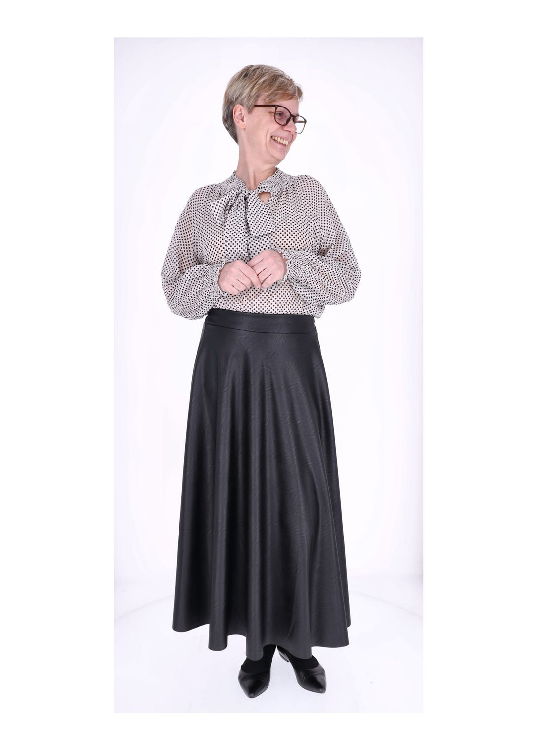 Splash of Color Bluse mit Schleife