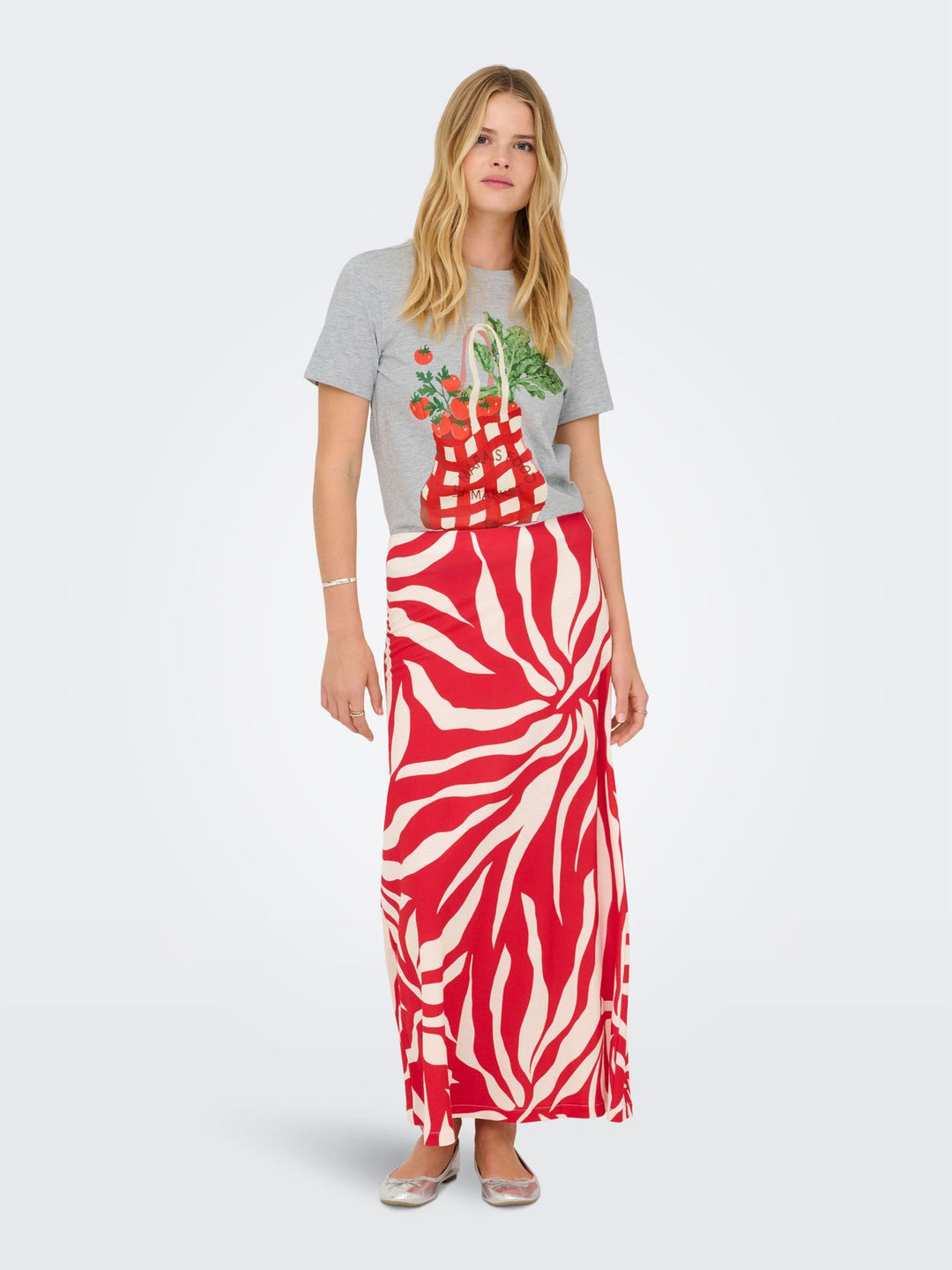 ONLY Damen T-Shirt Kurzarm Bio-Baumwolle