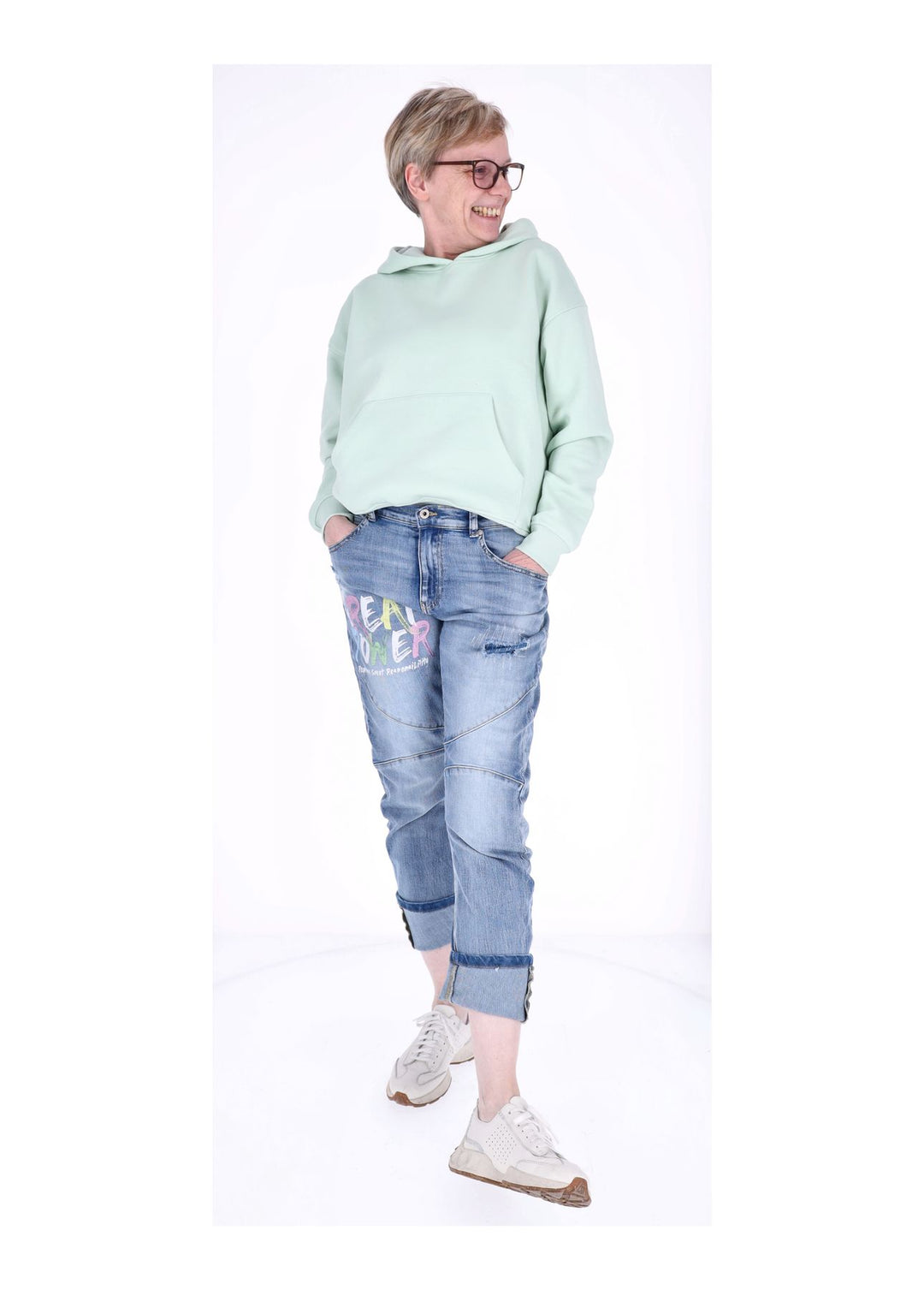 Splash of Color Damen Jeans Used-Optik