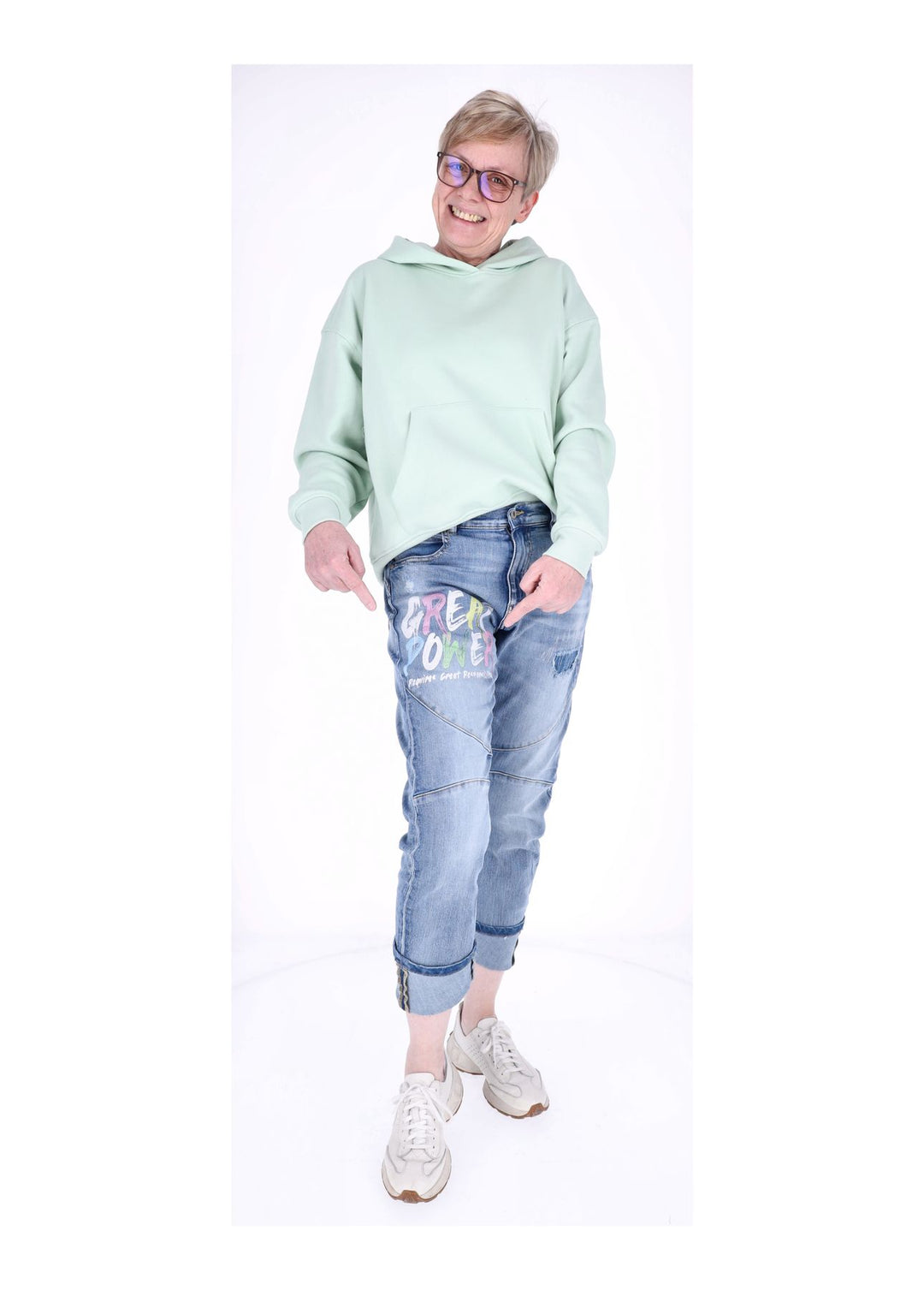 Splash of Color Damen Jeans Used-Optik