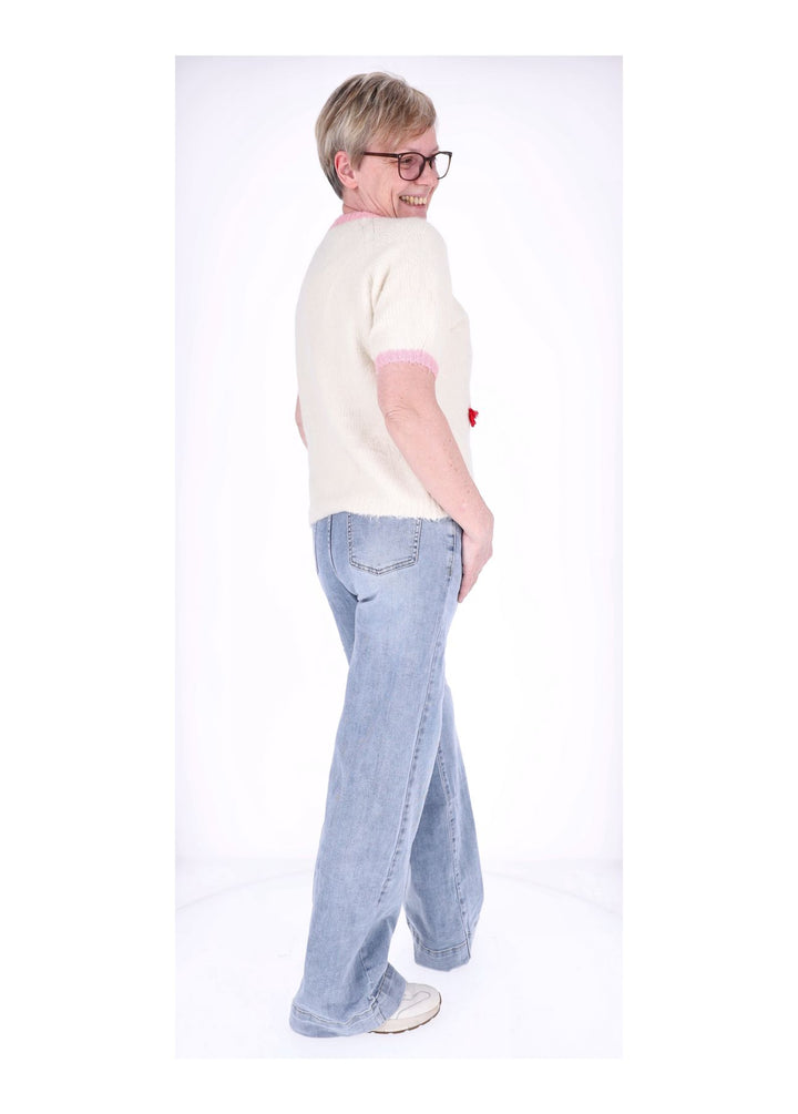 Splash of Color Jeans Wide Leg Damen