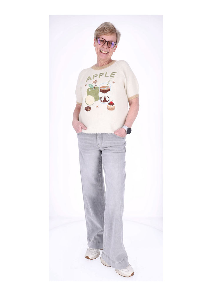 Splash of Color Jeans Damen weites Bein